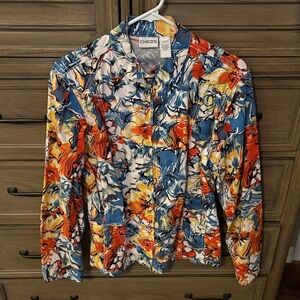 Chico's Multicolor Floral Jacket